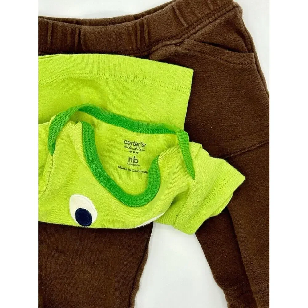 Carter’s 2-Piece Frog Set Size NB Green Brown (945)